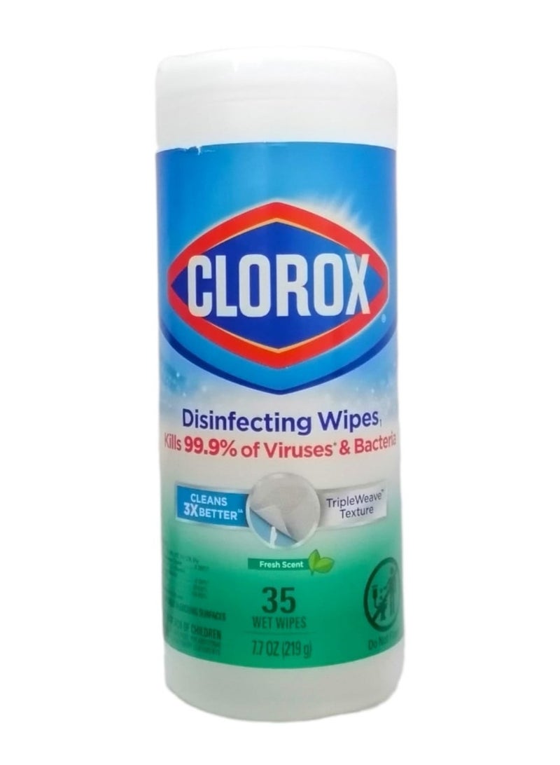 Clorox Disinfecting Wipes Fresh Scent 35 Wet Wipes 219g - Image 1