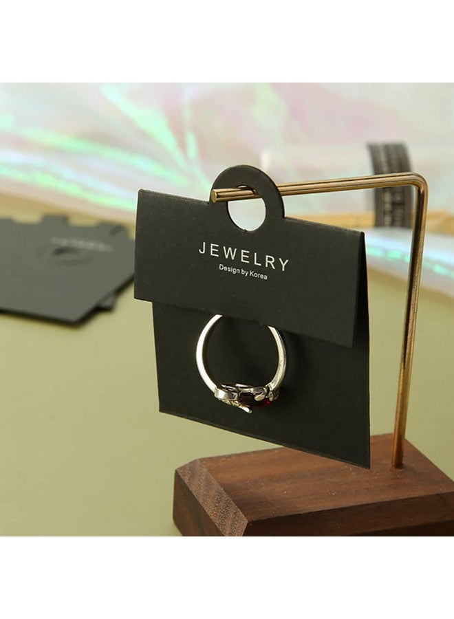 GSHLLO GSHLLO 50 Pcs Ring Display Cards Jewellery Packaging Cards Ring Hanging Cards Holder Necklace Paper Tags Bracelet Keychain Display Cards for Jewelry  - Image 5