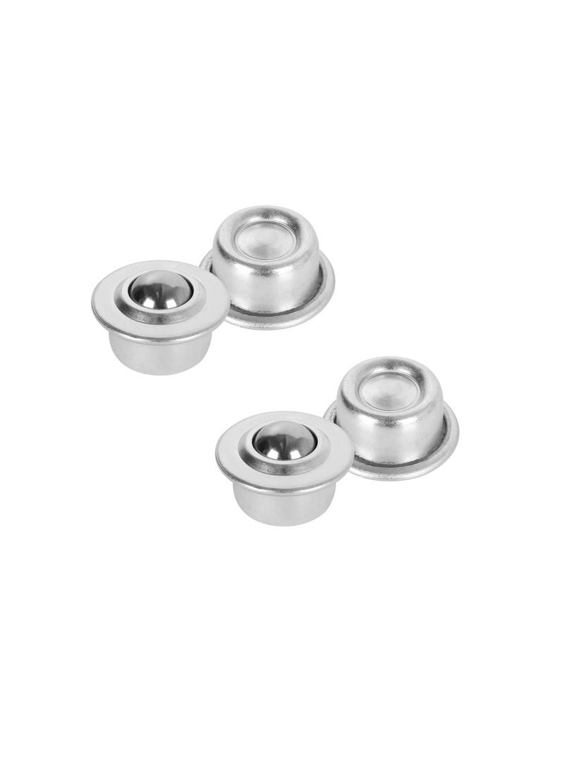 محامل كريات نقل الكرة 4PCS 5/8 بوصة، دوارة 360 درجة، عجلات كروية عالمية، وحدة نقل كريات من الصلب، محامل كريات من الصلب الكربوني CY-15H، قاعدة عالمية لعجلات ناقل الكرة - Image 1