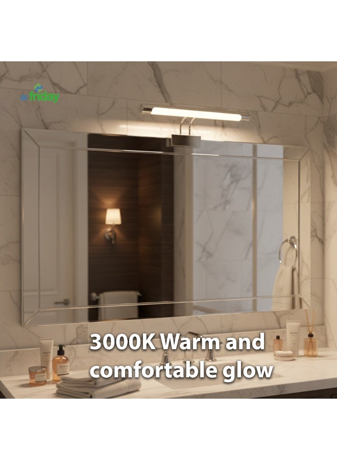 alfriday إضاءة حديثة للصورة والمرآة بتقنية LED من ALFRIDAY، كروم مصقول، 8 واط LED مدمج، 3000 كلفن دافئ - Image 4