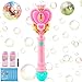 Tlkiaa Bubble Wand for Kids Princess Heart Bubble Machine Blower Maker Wand with Light Easter Christmas Basket Stocking Stuffers Outdoor Toys Gifts for 3 4 5 6 7 8 Years Old Toddlers Little Girls - Image 3