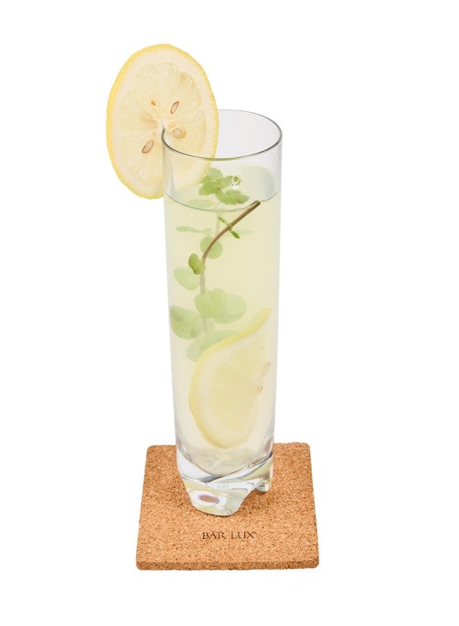 Restaurantware Cork Coasters 20 Pack of 4 x4 Hot and Cold Friendly Square Drink Coasters, Cork Coaster for Drinks, Absorbent Reusable BPA-Free Coaster for Bar and Beer with Natural Finish - Image 1