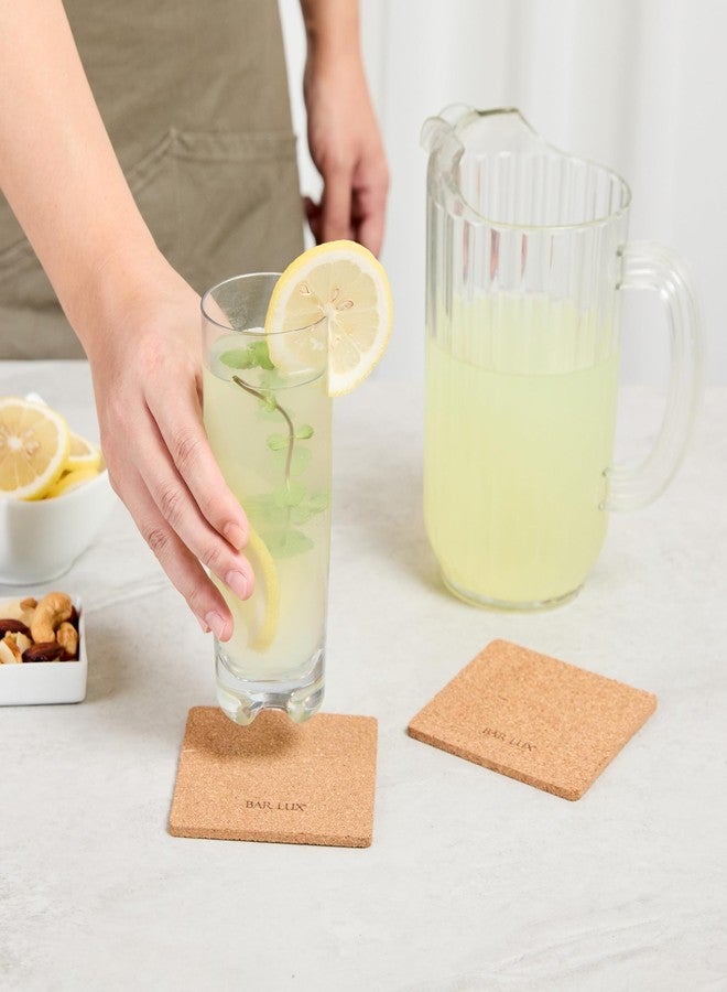 Restaurantware Cork Coasters 20 Pack of 4 x4 Hot and Cold Friendly Square Drink Coasters, Cork Coaster for Drinks, Absorbent Reusable BPA-Free Coaster for Bar and Beer with Natural Finish - Image 5