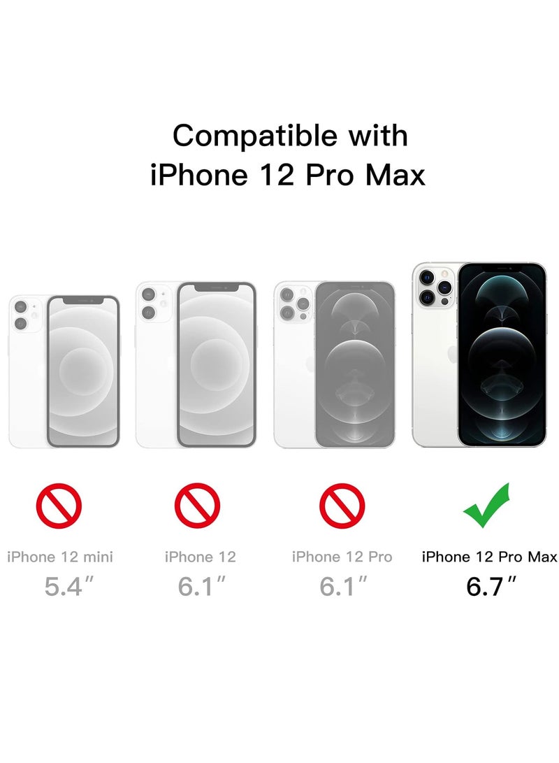 MIGOFAST Magnetic Clear Back Designed for iPhone 12 Pro Max Clear Phone Case Compatible with Magsafe, Slim Protective Cover - Image 2