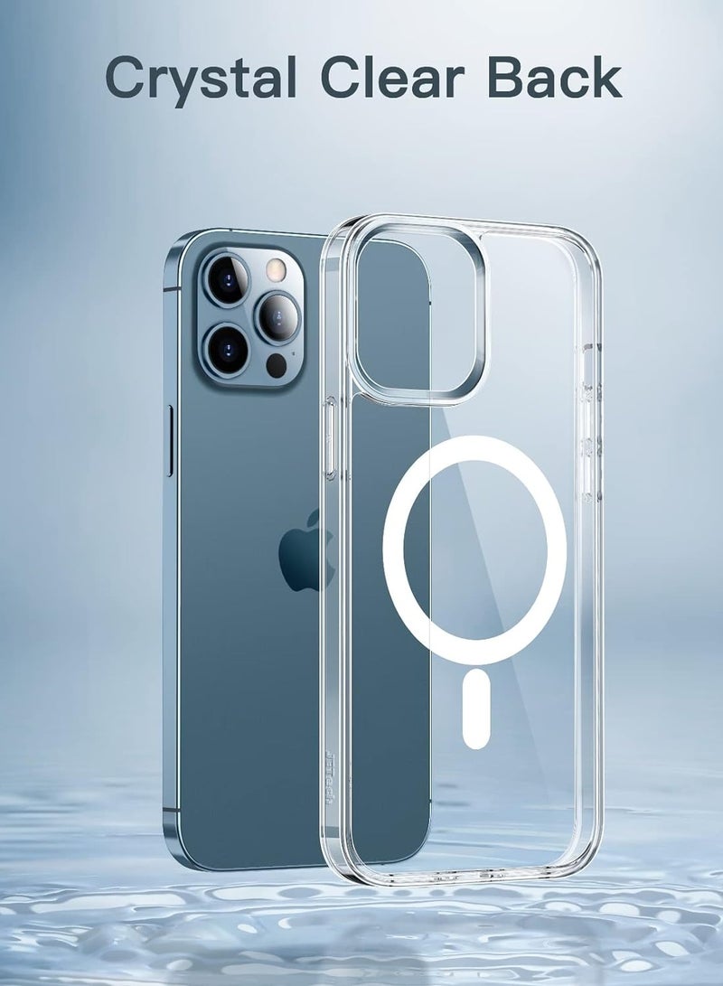MIGOFAST Magnetic Clear Back Designed for iPhone 12 Pro Max Clear Phone Case Compatible with Magsafe, Slim Protective Cover - Image 5