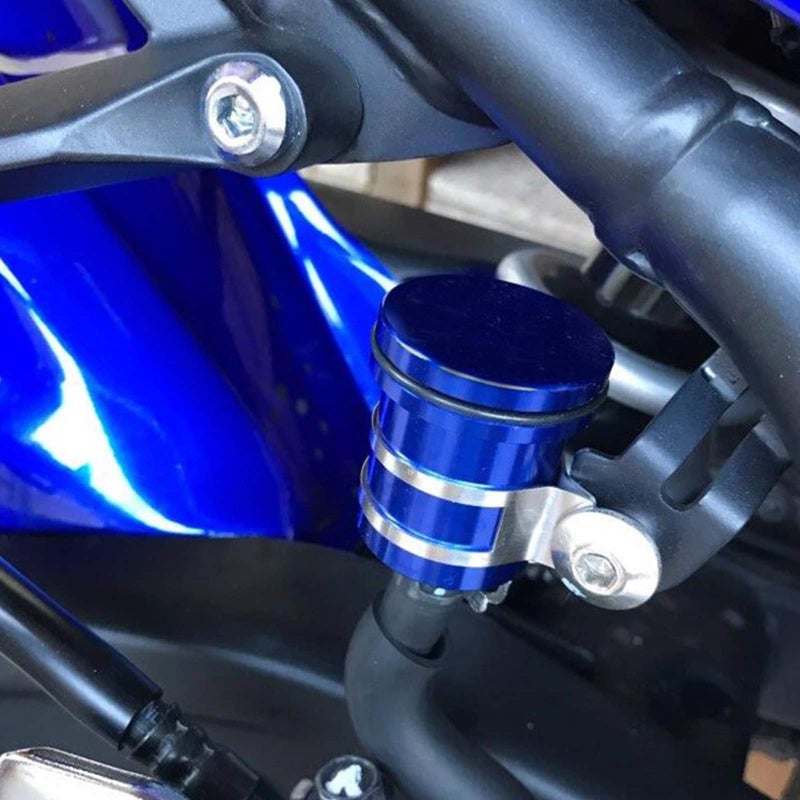 YIMOTO Motorcycle Brake Fluid Reservoir CNC Aluminum Front or Rear Oil Cup for S1000RR S1000R S1000XR R1200RS F650 F650GS F700GS F800GS R1200RT R1200GS for TMAX 500 TMAX 530 (Blue) - Image 5
