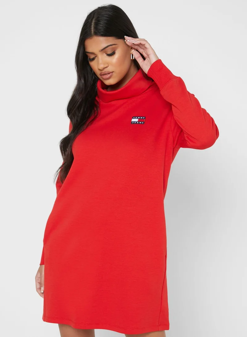 TOMMY JEANS High Neck Logo Dress