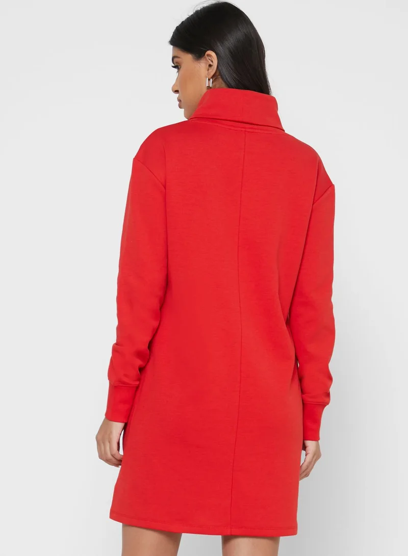TOMMY JEANS High Neck Logo Dress