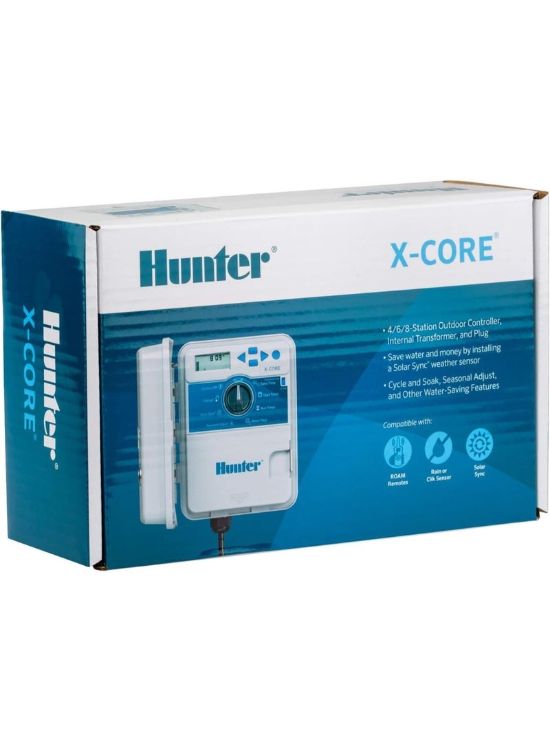 Hunter XC600 X‑Core 6‑Station Outdoor Irrigation Controller – Weatherproof Sprinkler Timer with 3 Programs & 4 Start Times - Image 2
