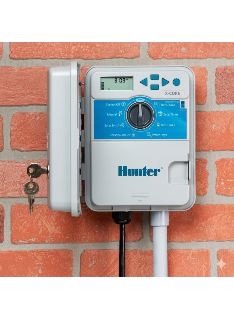 Hunter XC600 X‑Core 6‑Station Outdoor Irrigation Controller – Weatherproof Sprinkler Timer with 3 Programs & 4 Start Times - Image 4