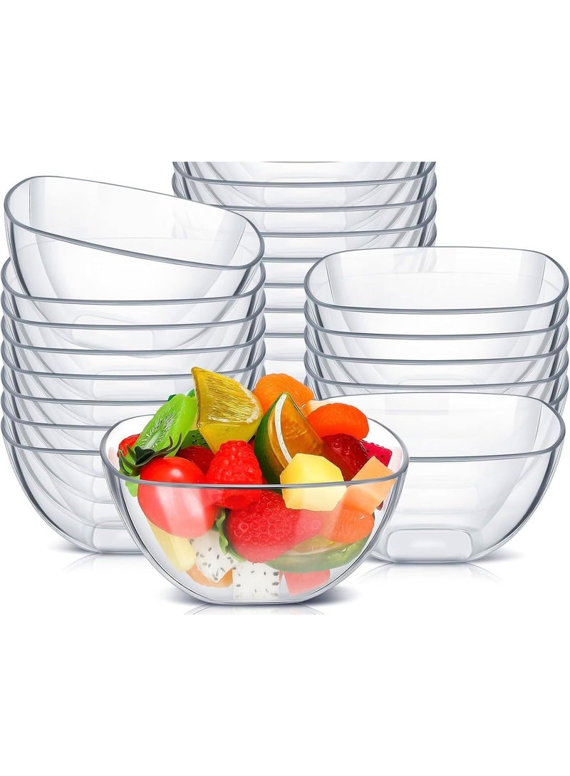 4 قطع من أوعية تقديم الأكريليك، للآيس كريم والسلطة والحلوى ووجبات الإضاءة 10×10 سم - Image 1