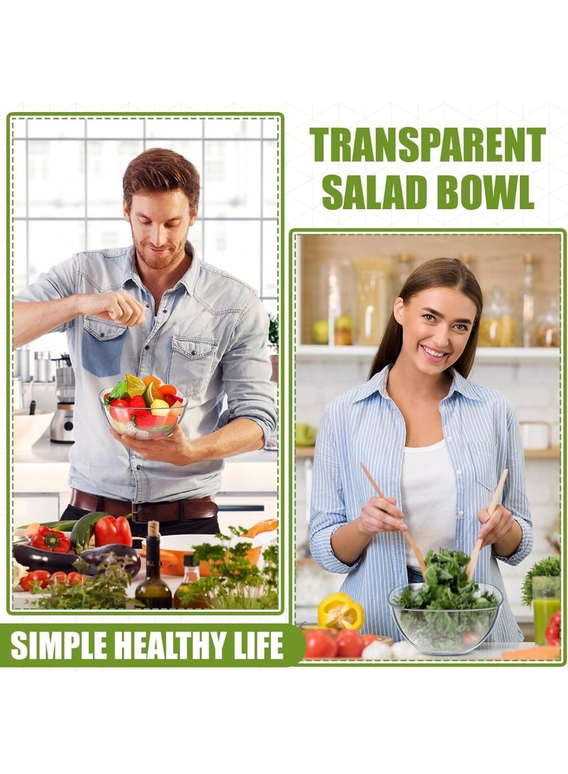 4 قطع من أوعية تقديم الأكريليك، للآيس كريم والسلطة والحلوى ووجبات الإضاءة 10×10 سم - Image 3