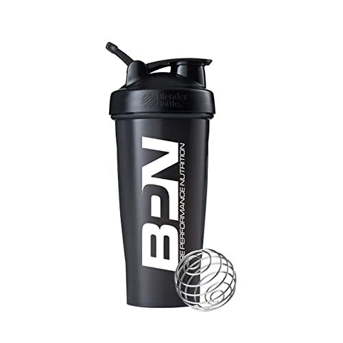 BARE PERFORMANCE NUTRITION Blender Bottle Shaker Bottle 28 oz Shaker Bottle with Wire Whisk Black - Image 2