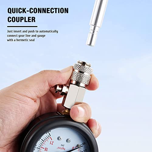 STHIRA® 8PCS Diesel Engine Compression Gauge Tester with Portable Box, Professional Cylinder Pressure Test Tool Kit for Car & Truck, Automotive Test Kit - Image 5