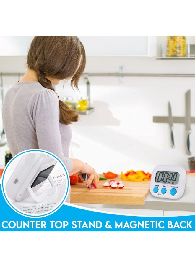 Magnetic Kitchen Timer Clock – Digital Countdown & Stopwatch Timer – Bright LCD Display – Loud Beep – Multipurpose Timer - Image 5