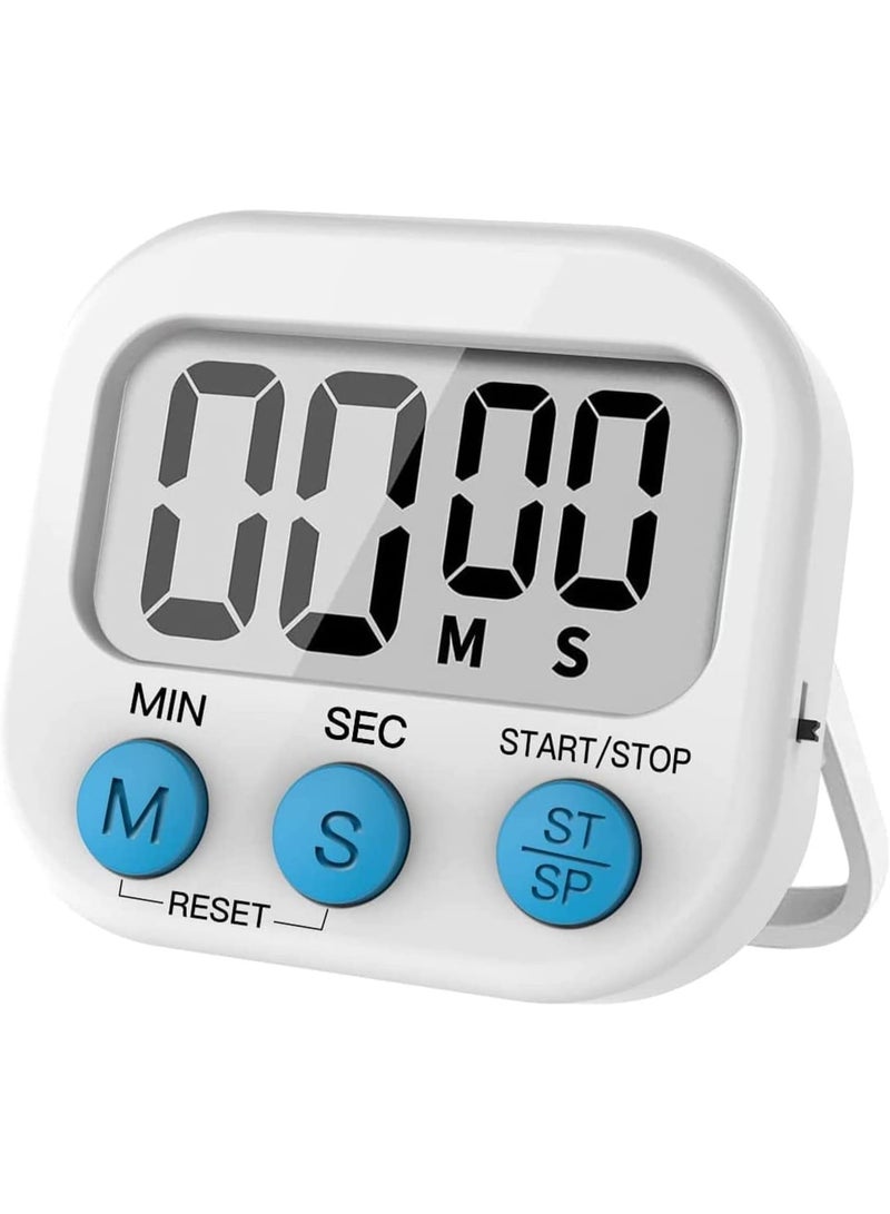Magnetic Kitchen Timer Clock – Digital Countdown & Stopwatch Timer – Bright LCD Display – Loud Beep – Multipurpose Timer - Image 1