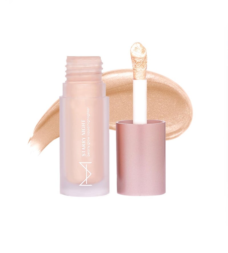 House Of Makeup Liquid Highlighter  Highglow Smudgeproof Highlighter Makeup For All Skin Tones  Smudgeproof Makeup Highlighter  6 ml Moonlight 6 ml - Image 1