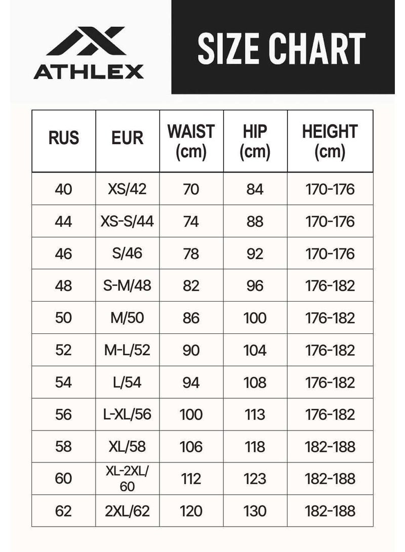 Athlex PowerLIFT Men's Training Tights – Black 3/4 Length, Anti-Odor Technology, Flat Seams, Comfortable Fit, Ideal for Summer Workouts (UAE/KSA, Alpha, S, Regular, Regular, Standard, black 2 pcs) - Image 2