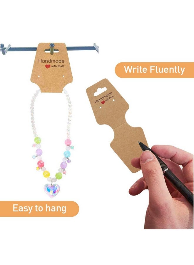 HASTHIP HASTHIP® 200Pcs Paper Card Holder Jewelries Display Paper Holders for DIY Jewelries Self Adhesive Jewelry Holder with Handle Handmade DIY Business Packing Supplies for Scrunchies, Necklace Bracelets  - Image 5