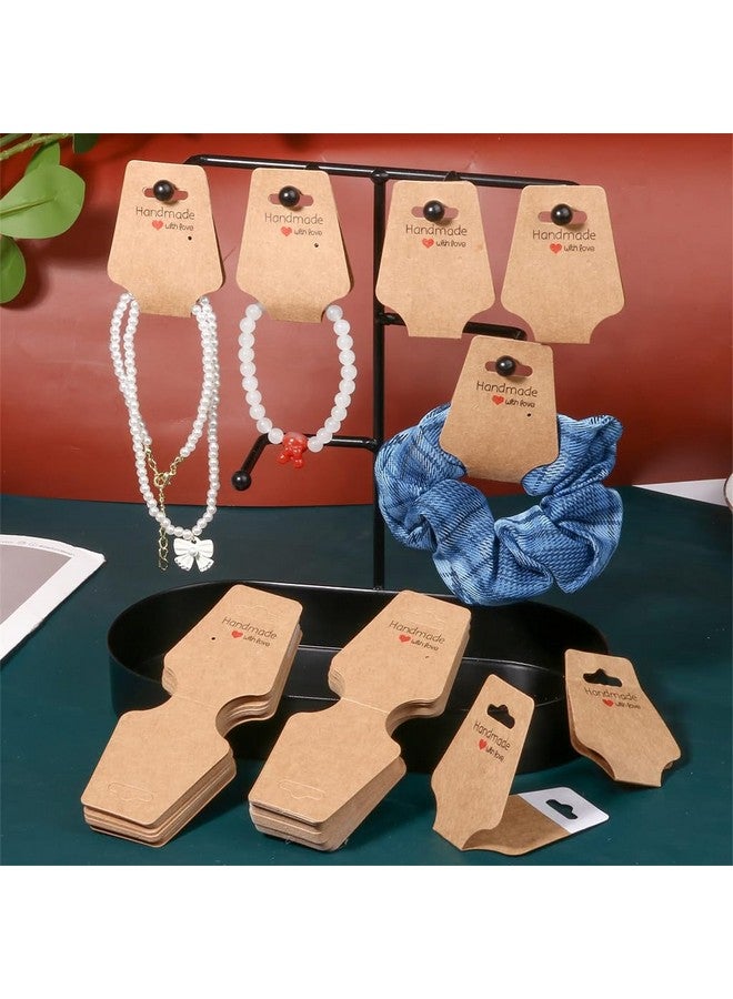 HASTHIP HASTHIP® 200Pcs Paper Card Holder Jewelries Display Paper Holders for DIY Jewelries Self Adhesive Jewelry Holder with Handle Handmade DIY Business Packing Supplies for Scrunchies, Necklace Bracelets  - Image 2