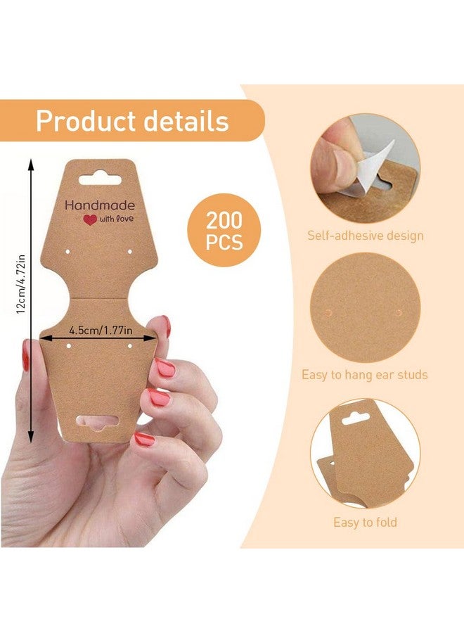 HASTHIP HASTHIP® 200Pcs Paper Card Holder Jewelries Display Paper Holders for DIY Jewelries Self Adhesive Jewelry Holder with Handle Handmade DIY Business Packing Supplies for Scrunchies, Necklace Bracelets  - Image 3