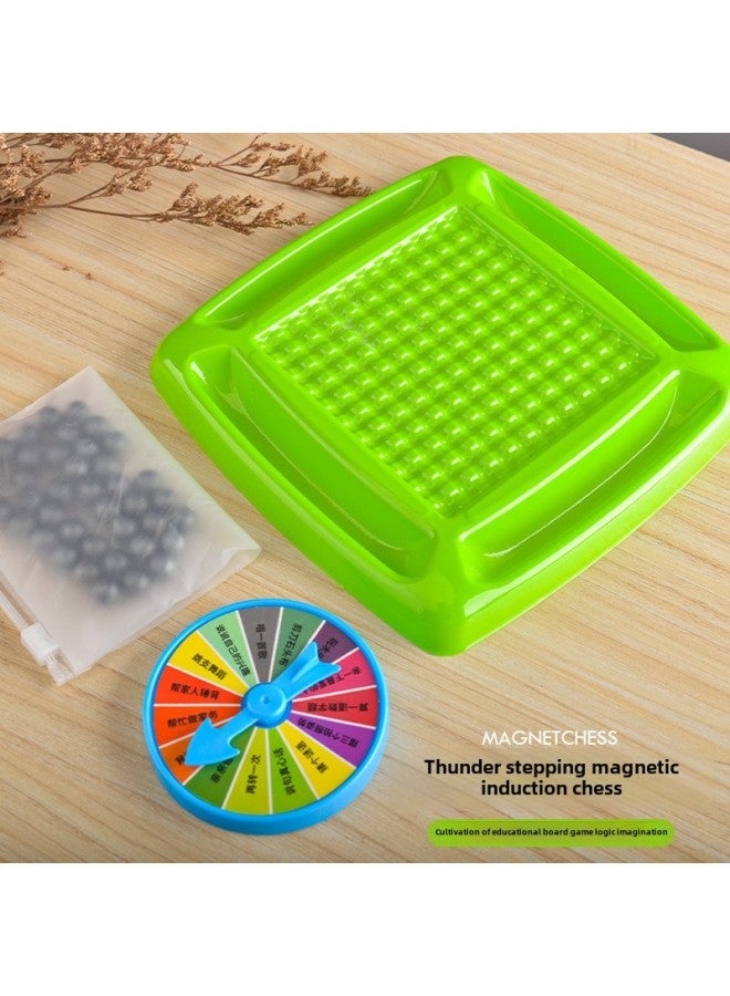 Chain Chess Table Games Parent-child Interactive Games Exercise Children's Logical Thinking Educational Toys Triangle Chess-Color:Magnetic Chess Green ] - Image 1