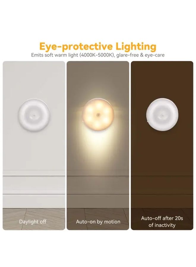 Modern Motion Sensor LED Light USB Rechargeable Battery Powered Warm White Wall Mount For Closets Pantries Kitchens - Image 2