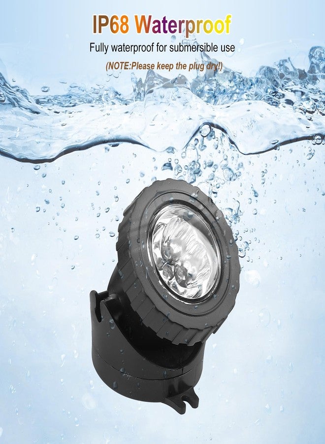 CREPOW RGB Underwater Pond Lights, Super Bright LED Submersible Fountain Lights Colored Landscape Spotlights, Bluetooth APP Control IP68 Waterproof for Fish Aquarium Tank Garden Yard Pool(Set of 1) - Image 5