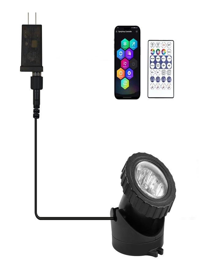 CREPOW RGB Underwater Pond Lights, Super Bright LED Submersible Fountain Lights Colored Landscape Spotlights, Bluetooth APP Control IP68 Waterproof for Fish Aquarium Tank Garden Yard Pool(Set of 1) - Image 1