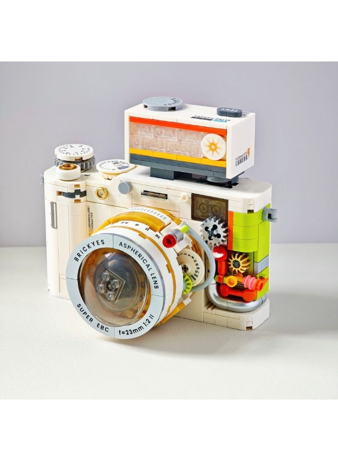 general Building block mechanical double-headed ancient camera assembly handmade hand-made children's toy model decoration gift - Image 2