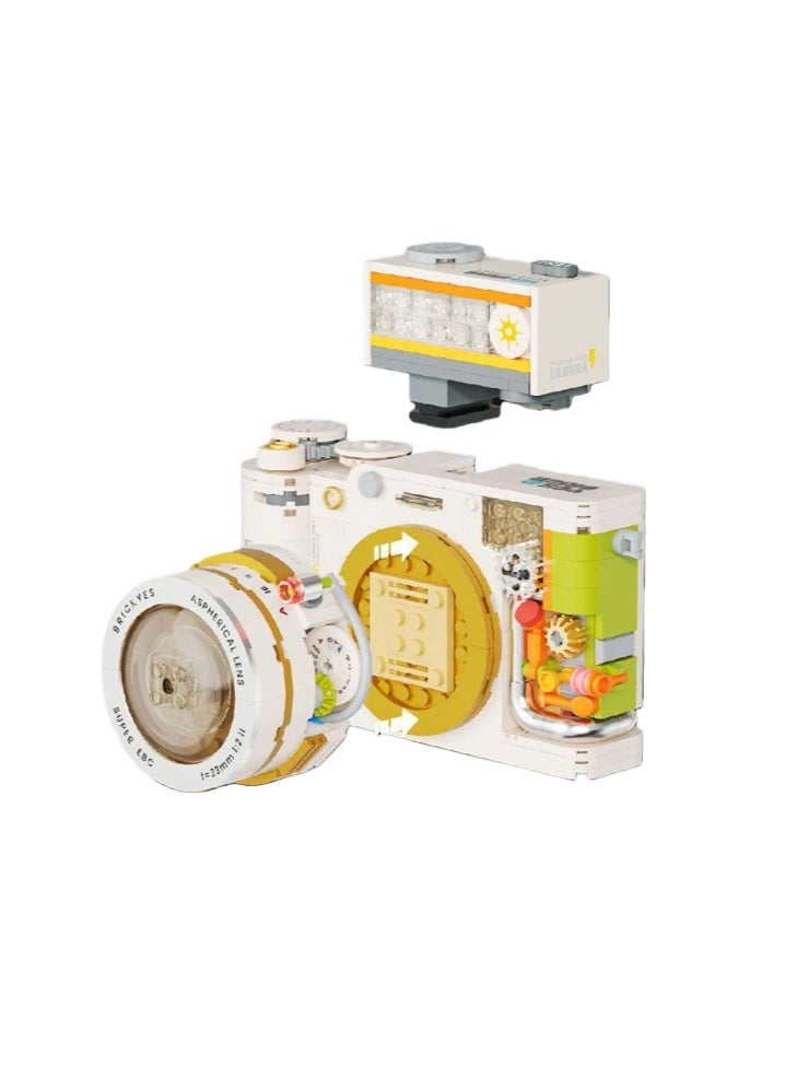 general Building block mechanical double-headed ancient camera assembly handmade hand-made children's toy model decoration gift - Image 5