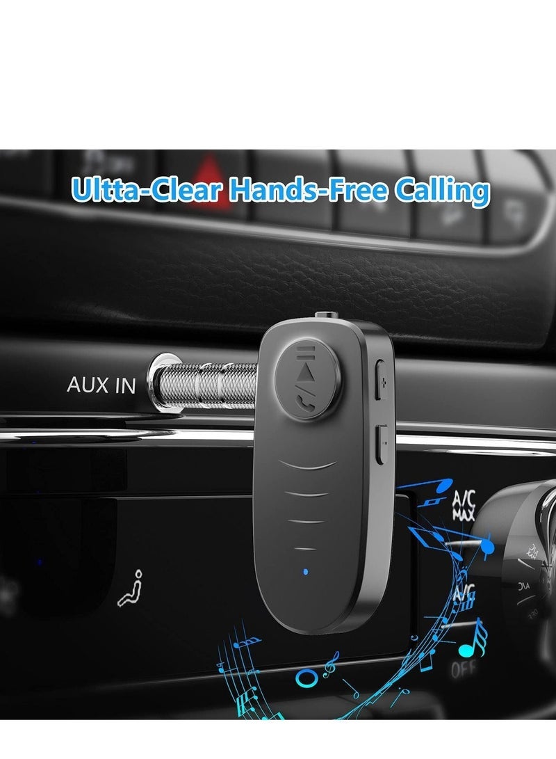 Captaintech Receiver Aux Adapter for Car & Home Stereo Wired Headphones, Noise Cancelling Music for Clear Sound, 16H Battery Life (Black) - Image 4