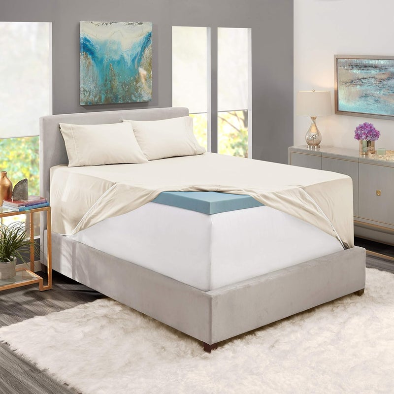 Nestl Extra Deep Pocket Fitted Sheet - Deep King Fitted Sheet Set – Super Deep Pocket Sheet - Ultra Deep Fitted Sheet - for Extra Deep Pocket Mattress - King Size Sheets - 78 x 80 inches - Off White - Image 4