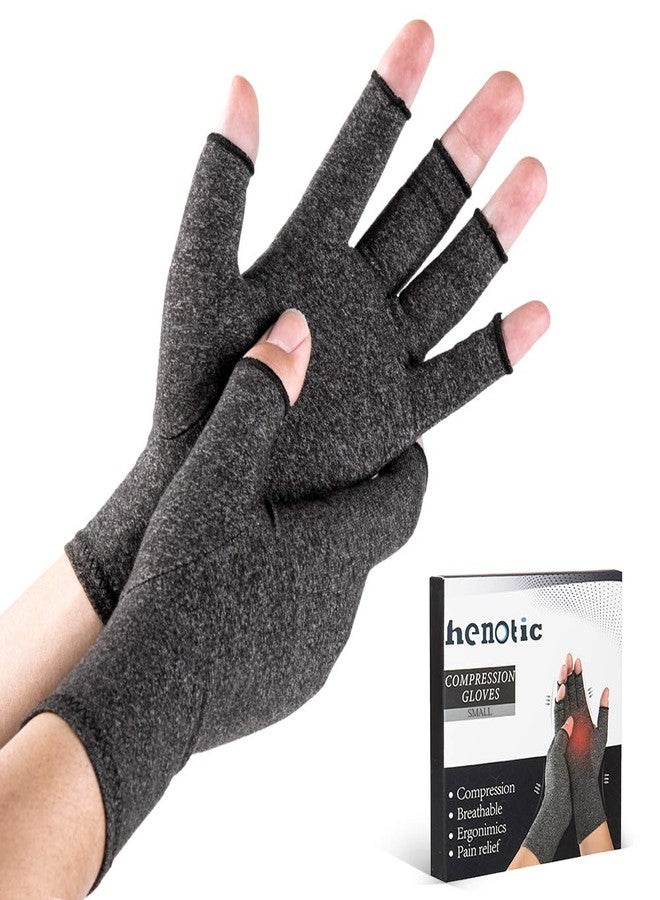 HENOTIC Arthritis Compression Gloves for Women Men, Fingerless Breathable & Moisture Wicking Compression Gloves for Relieving Carpal Tunnel Aches, Rheumatoid Pains, Joint Swell - Image 1