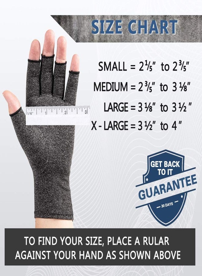 HENOTIC Arthritis Compression Gloves for Women Men, Fingerless Breathable & Moisture Wicking Compression Gloves for Relieving Carpal Tunnel Aches, Rheumatoid Pains, Joint Swell - Image 3