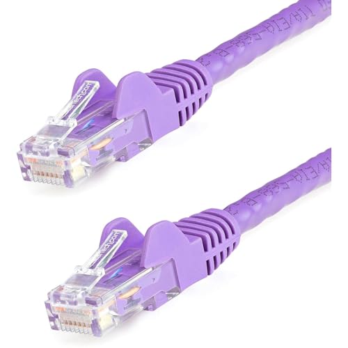 StarTech.com 10ft CAT6 Ethernet Cable - Purple CAT 6 Gigabit Ethernet Wire -650MHz 100W PoE++ RJ45 UTP Category 6 Network/Patch Cord Snagless w/Strain Relief Fluke Tested UL/TIA Certified (N6PATCH10PL) - Image 1