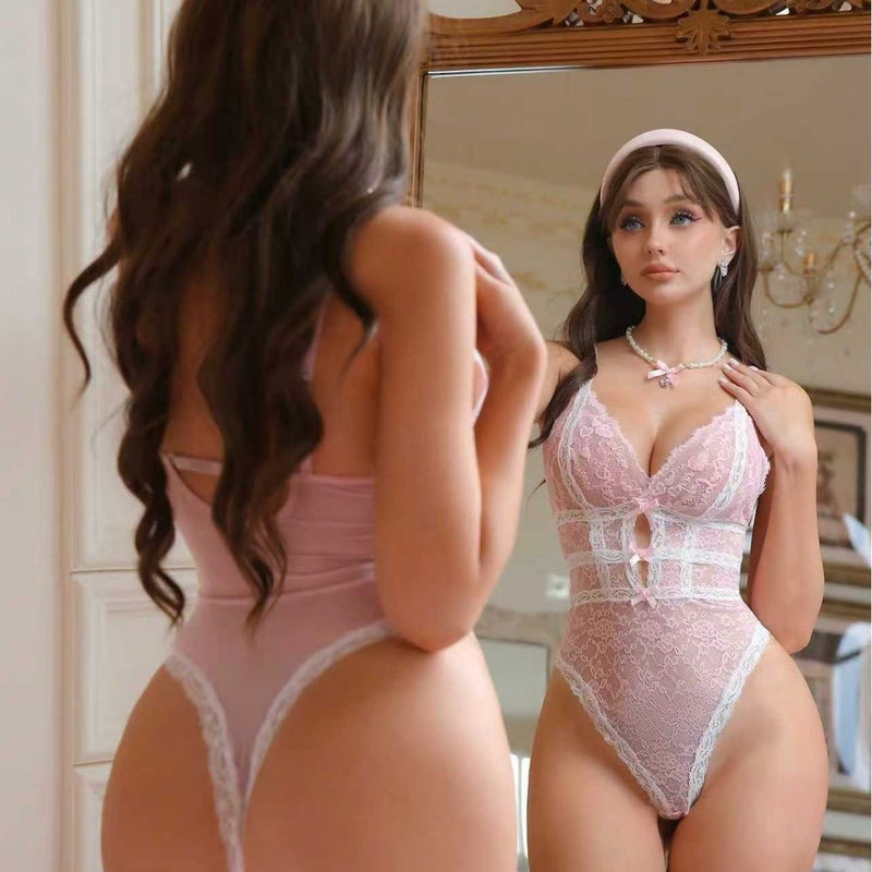 WU 2025 New Autumn Fashion Sexy Sleeveless Low-Cut Backless Crochet Slim Fit Intimate Jumpsuit - Image 4
