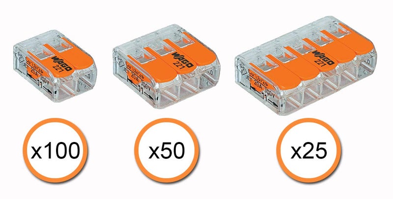 WAGO 221 Lever-Nuts 175pc Wire Connector Assortment Pack - Image 3