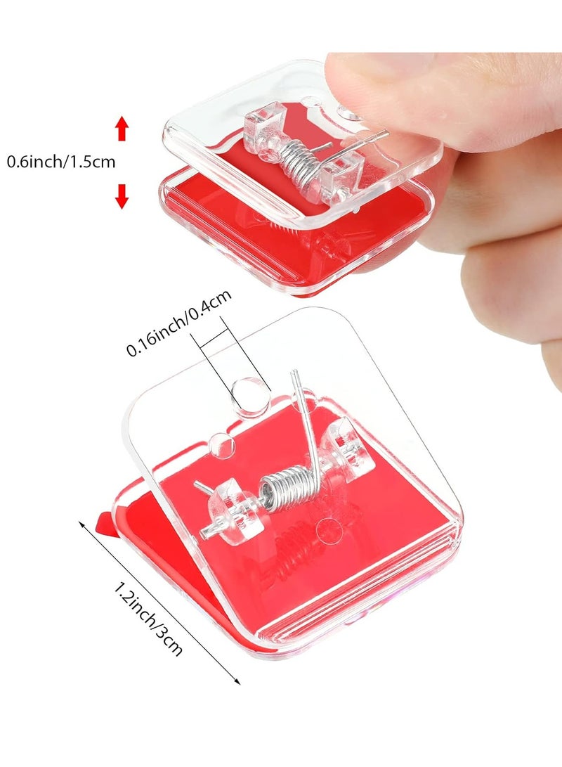 إسكدنيا Self-adhesive Clips Wall Shower Curtain Clips Photo Clips Spring Clips for Teacher Poster Home Office(Clear, 12 Pieces) - Image 2