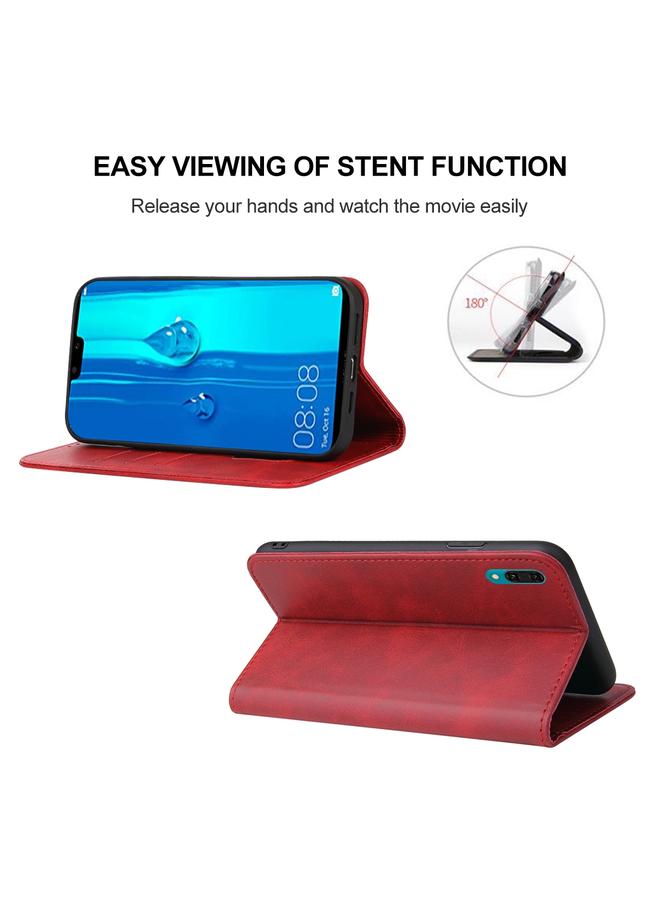 S-TOP Case For Huawei Y9 2019 Magnetic Closure Leather Phone Case - Image 4