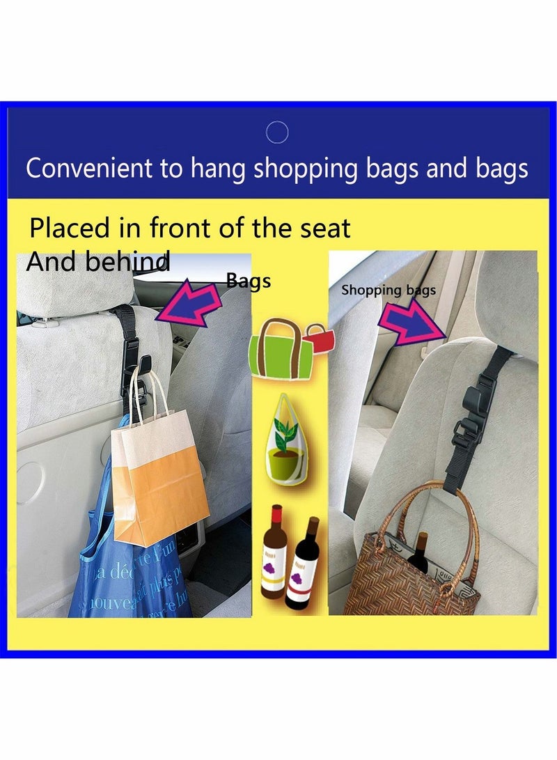 Excefore Car Seat Headrest Hooks, 4 PCS Universal Vehicle Car Seat Back Headrest Bottle Holder, Strong Durable Backseat Headrest Hanger Storage For Handbags, Purses, Coats and Grocery Bags  - Image 3