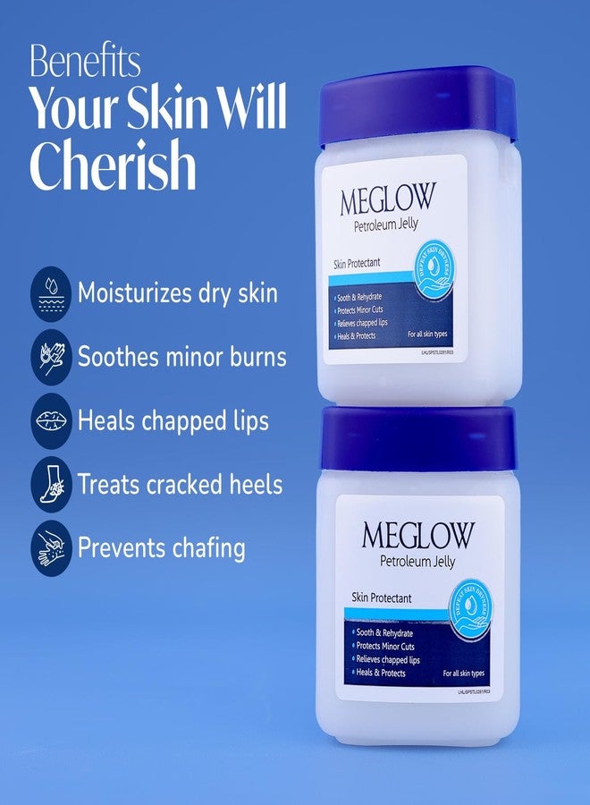 Meglow Moisturizing Petroleum Jelly | Deep Hydration & Skin Protection | Vitamin E Helps Lock in Moisture | Heal Dry Skin & Prevent Cracks for Soft, Smooth Skin (100g) - Image 4