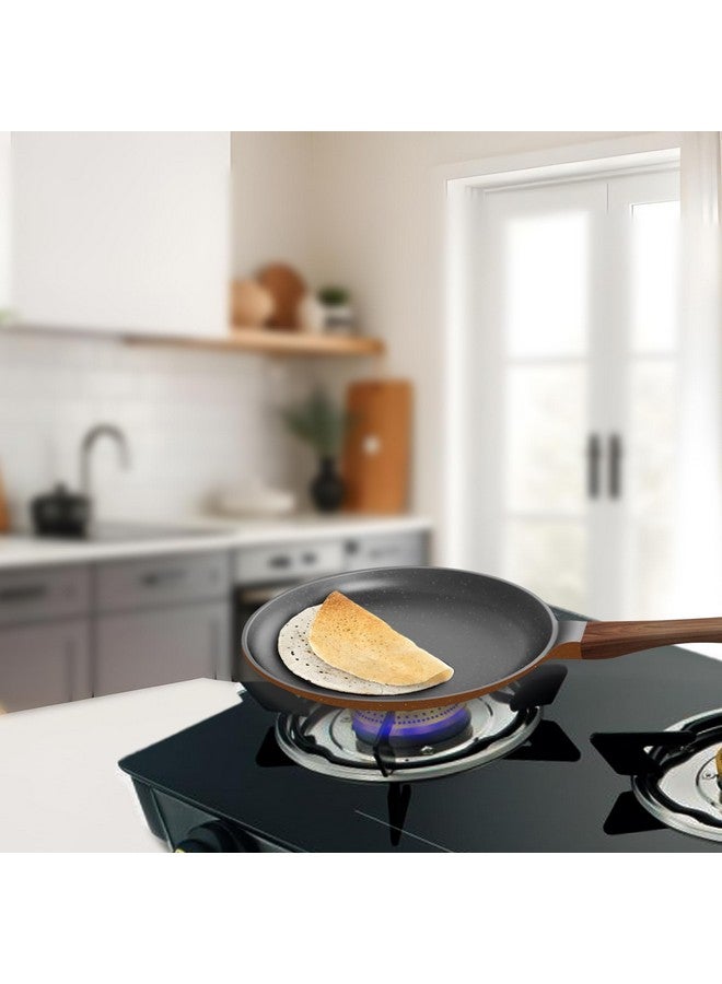 Preethi Artistic Collection Die Cast Non Stick Tawa, 27 cm, 5 Star Non Stick Effect, Cook & Serve, Earthy Brown - Image 4