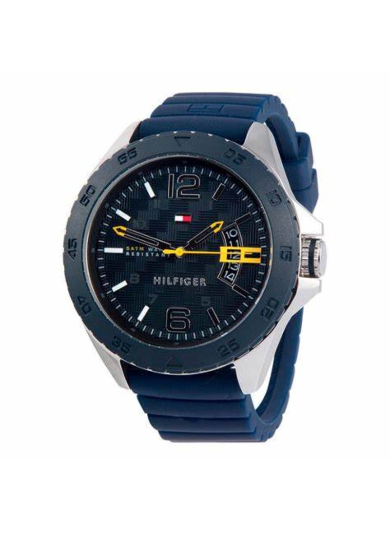 TOMMY HILFIGER - TOMMY HILFIGER ROUND ANALOG MEN'S BLUE CASE WATCH - 1791204 - Image 1