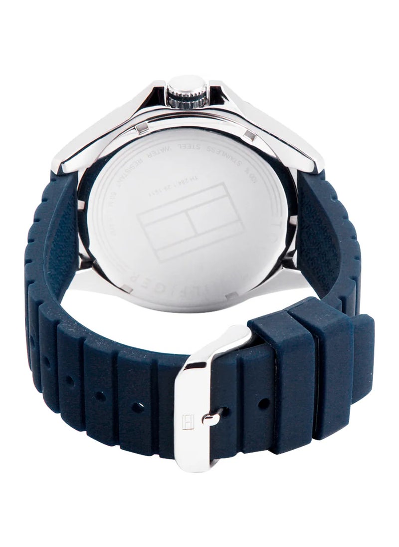 TOMMY HILFIGER - TOMMY HILFIGER ROUND ANALOG MEN'S BLUE CASE WATCH - 1791204 - Image 1