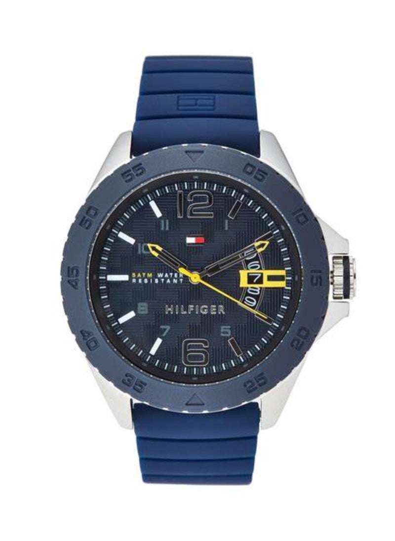 TOMMY HILFIGER - TOMMY HILFIGER ROUND ANALOG MEN'S BLUE CASE WATCH - 1791204 - Image 1