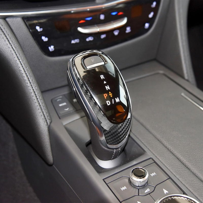Bilisin Carbon Fiber Gear Shift Knob Cover for Cadillac - Image 3