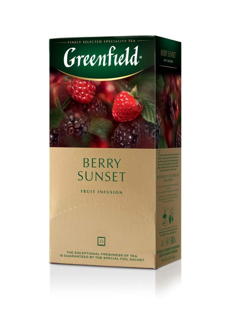 جرين فيلد شاي بيري غروب الشمس بنكهة الفاكهة، 25 كيس شاي، 50 جرام - Image 2
