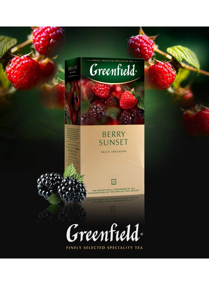 جرين فيلد شاي بيري غروب الشمس بنكهة الفاكهة، 25 كيس شاي، 50 جرام - Image 3