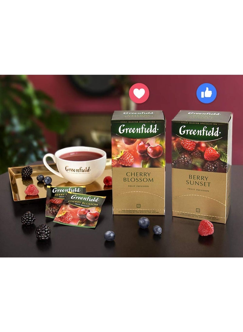 جرين فيلد شاي بيري غروب الشمس بنكهة الفاكهة، 25 كيس شاي، 50 جرام - Image 5